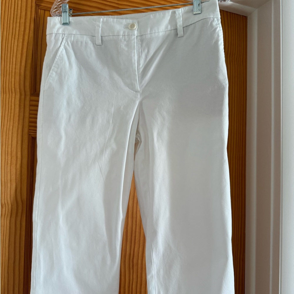 Talbots Perfect Straight Leg White Chinos